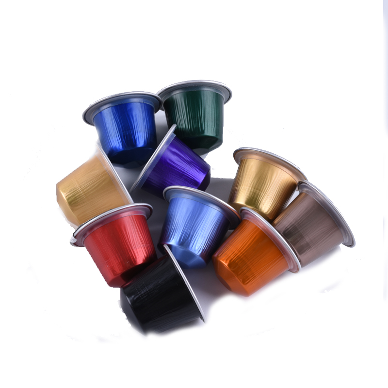 Пустые капсульные капсулы для кофемашины Nespresso с крышкой/наклейкой