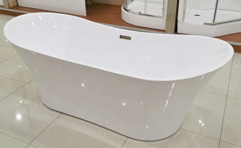 A Bathtub C-3141 Cheap Modern Corner Large Upc Reinforced Acrylic Body Soaking Standalone Freestanding Bath Tubs Bathtubs