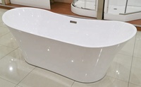 Baignoires autoportantes en acrylique renforcé de grande taille bon marché pour salle de bain