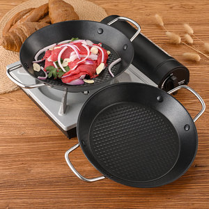 กระทะเหล็กกล้าไร้สนิมหนาพิเศษ ขนาด 28 ซม. แบบไม่ติดกระทะ สำหรับย่างบาร์บีคิว - Product Image 2