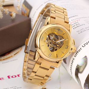 <span class=keywords><strong>Orologi</strong></span> Scheletrati Sportivi da <span class=keywords><strong>Donna</strong></span> di Lusso con Logo Personalizzato T-Winner, Produzione Cinese, Orologio Meccanico Automatico OEM in Oro per Donne - Product Image 5