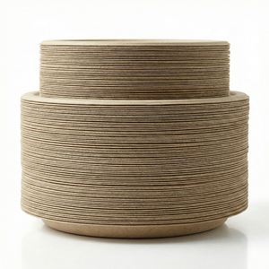 Plato Redondo de Bambú Natural Ecológico, Reutilizable y Biodegradable, para Servir la Cena en Casa, Cocina, Restaurante o Catering - Product Image 3