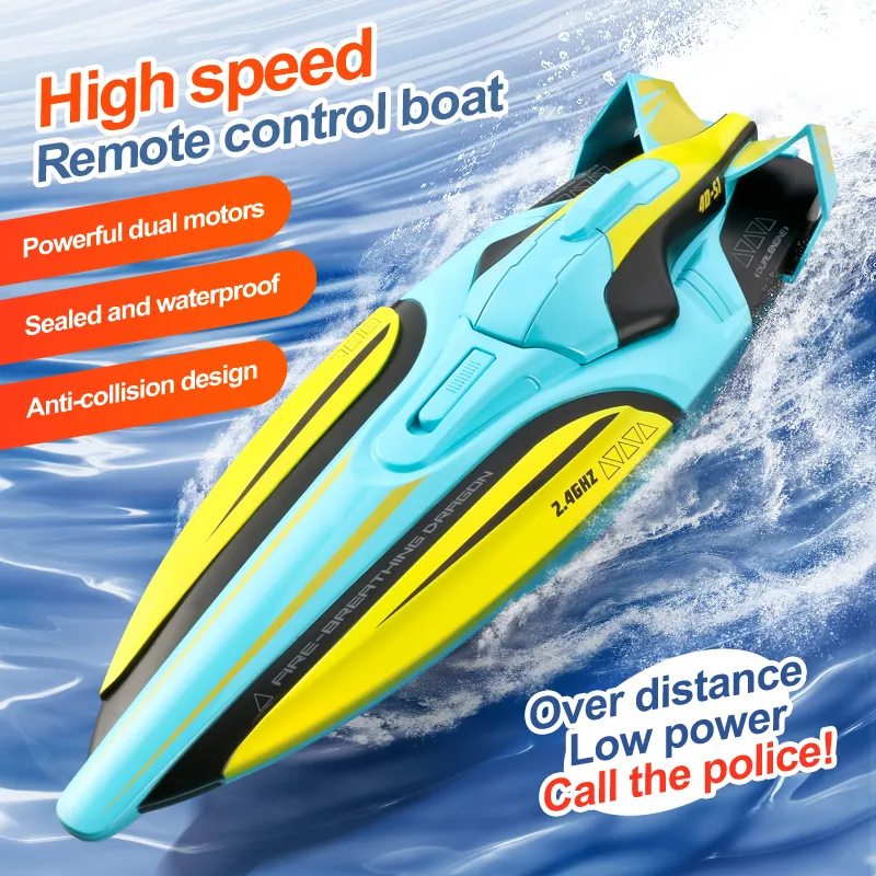 2.4ghz Rtr Remote Control Boat Toy With Self-righting Rc Racing Boat High Speed Fast Yacht As Kids Gift Presents