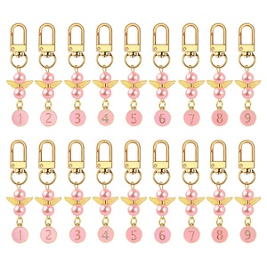 Ciondoli a Forma di Cuore <span class=keywords><strong>con</strong></span> Ali d'Angelo Colorati, Perline Fatate per Braccialetti Fai-da-Te, Portachiavi, Regali per Feste ed Eventi - Product Image 4