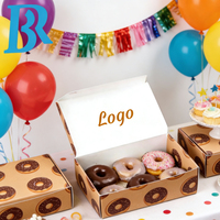 Boîtes à donuts personnalisées avec logo, qualité alimentaire, pour 12 donuts, emballages pour donuts, boîtes à brownies, boîtes à gâteaux, boîtes à beignets avec fenêtre.