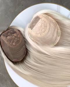 Toupet in Capelli Umani <span class=keywords><strong>con</strong></span> Base in Seta di Lusso, Facile da Indossare, Colore Balayage Biondo Radicato <span class=keywords><strong>con</strong></span> Frangia per Donne <span class=keywords><strong>con</strong></span> Perdita di Capelli, 10-20 Pollici - Product Image 5