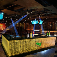 Meubles de bar lumineux à LED pour hôtels, restaurants et clubs, fontaine dansante murale, table de service, comptoir de réception