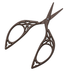 Stainless Steel Decorative Scissors Tea-Plated <b>Titanium</b> Vintage Leaf Handles For Cross Stitch Embroidery Home Use - Product Image 1