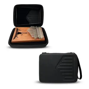 Custom Hard Black Suitcase Kalimba Case Waterproof Protective EVA Case For Thumb Piano 10 17 21 34 Keys Kalimba