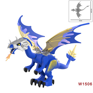 Offre Spéciale – Ensemble de Blocs de Construction Dragon Blindé W1501-1509 – Grande Figurine Dinosaure Volant en Plastique ABS – Jouets <span class=keywords><strong>d</strong></span>'Assemblage - Product Image 5