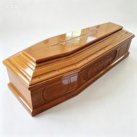Ataúd de Estilo Europeo Personalizable de Fábrica, Certificado FSC, Hecho en Shandong, Venta al por Mayor para Funerarias