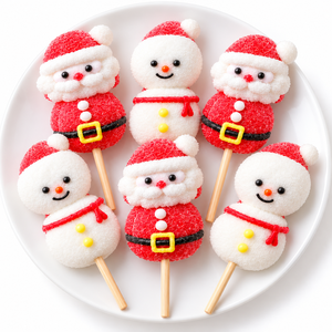 Sucettes de Noël en guimauve Yum Boujee, bonbons gélifiés en forme souple gonflable, saveur fruitée, en vrac, blancs, Chine - Product Image 4
