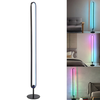 Nordique moderne rvb rythme lampadaire chambre salon debout lumières télécommande LED coin lumières rvb lampadaire