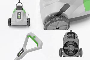 Tondeuse à gazon sans fil 20V, diamètre de coupe 21CM, hauteur réglable sur 3 niveaux, tondeuse portable pour <span class=keywords><strong>jardin</strong></span> domestique avec interface ForMakita - Product Image 3