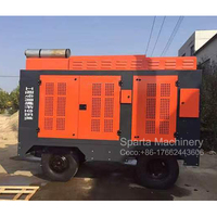 185 CFM 5m3/min 116 Psi Compresseur d'air à vis à moteur diesel portable pour le forage de puits d'eau