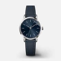 Montre pour femme tendance, acier inoxydable, mouvement japonais, cadran personnalisé, cuir véritable, élégante, minimaliste, montre-bracelet pour femme