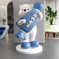 Meilleur grand modèle d'animal de dessin animé en fibre de verre personnalisé boutique Sculpture de bienvenue personnalisation grandes statues