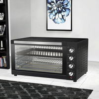 Four à pain miniature 2800W alimenté par batterie, capacité 10L, contrôle numérique du minuterie, pour griller, cuire, réchauffer, usage commercial, hôtelier, en acier inoxydable