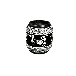 Pot de fleurs décoratif noir élégant pour plantes vertes, support de table, décoration intérieure, bureau, salon - Product Image 3