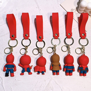 <b>Anime</b> Characters Custom Silicone <b>Keychain</b> Small Gift for Kids Cute Rubber Spiders Men 3D Doll <b>Keychain</b> for Car Decoration - Product Image 3