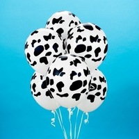Offre Spéciale haute qualité 12 pouces noir blanc vache tacheté imprimé ferme Animal Latex ballon pour la décoration de fête