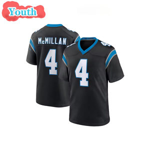 Charlotte # 9 Jeunes # 4 McMillan # Maillot de football cousu Legette 17 pour hommes et jeunes, noir, bleu, blanc, domicile et extérieur, uniforme sportif - Product Image 2