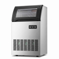 Machine à glaçons commerciale en acier inoxydable, capacité de 25 kg, machine à glaçons de comptoir