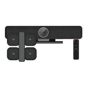 Barra de videoconferencia de diseño minimalista 4K, cámara de conferencia, micrófono incorporado, arreglo y altavoz con 4 micrófonos de expansión inalámbricos - Product Image 1