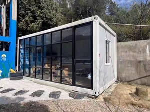 Maison conteneur en verre préfabriquée portable de 20 pieds, kit de maisonnette compacte sur <span class=keywords><strong>remorque</strong></span>, design Asie du Sud-Est, garantie 5 ans, pour la vie urbaine - Product Image 5