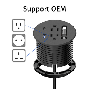 <span class=keywords><strong>Prise</strong></span> de bureau intelligente américaine encastrée avec 1 câble USB-C rétractable, <span class=keywords><strong>prise</strong></span> de bureau et de canapé encastrée, <span class=keywords><strong>prise</strong></span> de bureau ronde - Product Image 4