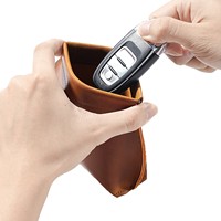 Porte-monnaie en cuir Crazy Horse fait main avec clip à ressort, pochette de rangement pour cartes en cuir véritable, personnalisation OEM disponible