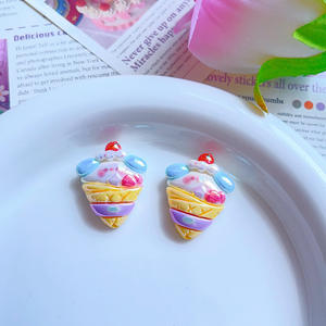 Mignon couleur galvanoplastie beignet bricolage perle en vrac téléphone portable chaîne accessoires dessin animé chien à la main voiture pendentif accessoires - Product Image 6