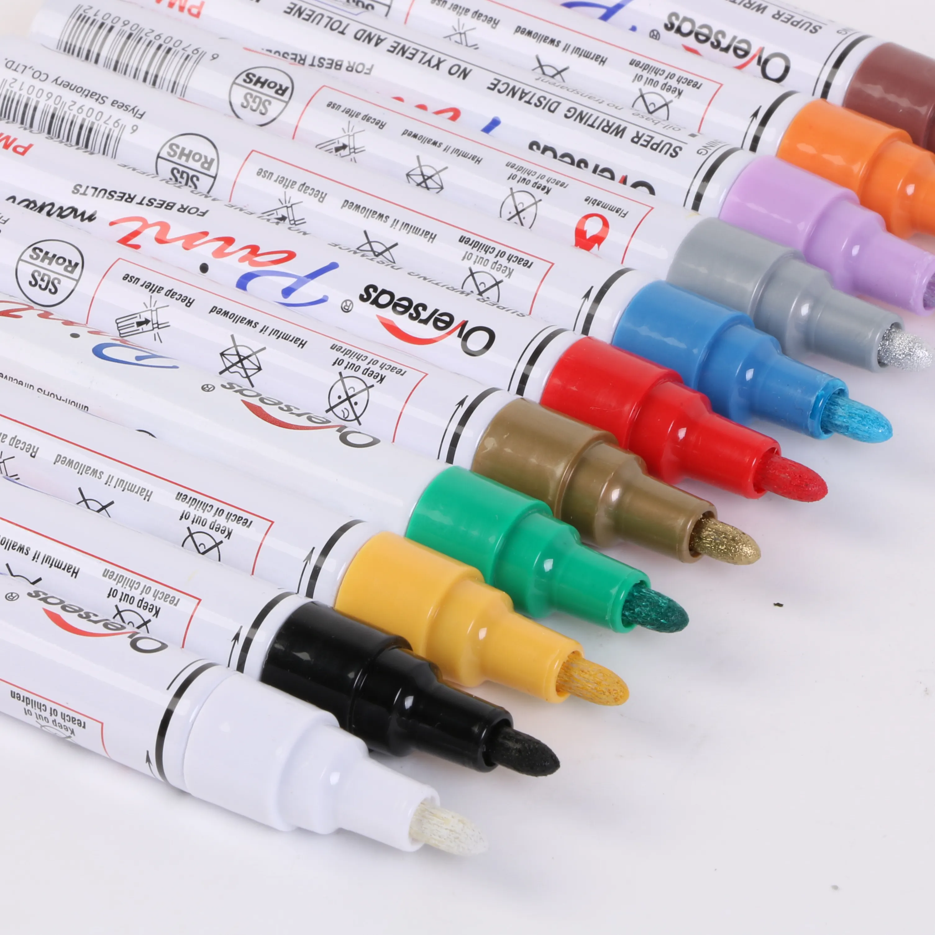 Rotuladores de pintura metálica, rotuladores de neumáticos personalizados de 18 colores, grafiti Industrial de alta calidad, nuevo