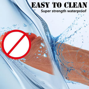 Vibrador de silicona líquida con 9 modos de vibración, pene artificial realista con control remoto, dildo de silicona con función de calentamiento y empuje. - Product Image 5