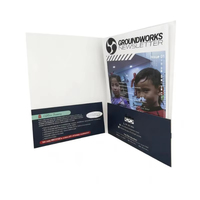 Dossier de présentation de documents en papier A4 A5 personnalisé à livraison rapide avec deux poches pour la promotion publicitaire