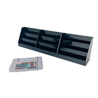 Grand support de jeu N64 en acrylique à 3 niveaux personnalisé Vente en gros Organisateur de jeux vidéo anti-poussière dans des supports d'affichage noirs