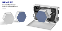 E-VIPO Nouveau système de ventilation à récupération de chaleur VMC à double flux, design spécial, blanc pur, unité de ventilation ERV, montage au plafond, ventilation domestique