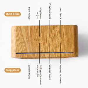 Horloge T21 Sonore, Lecteur de Films Noir, Son Rétro de Bureau Pratique <span class=keywords><strong>et</strong></span> Avancé avec Lumière Ambiante Chaude <span class=keywords><strong>et</strong></span> Bruit Blanc - Product Image 4