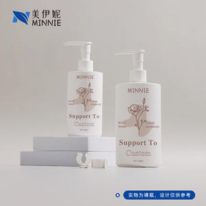 Minnie Body Wash Liquid Shampoo 500ml <b>Pump</b> <b>Bottle</b> White With Black <b>Pump</b> Customizable Label Packaging - Product Image 5