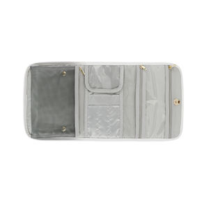 Fold Makeup Bag, Leather <b>Cosmetic</b> <b>Organizer</b> for Makeup Brushes Toiletry Digital Accessories, Portable Storage Bag for Women - Product Image 5