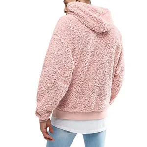 Pabrik Berkerudung Kustom Mode Penjualan Laris 100% Katun Dicetak Layanan OEM Jaket Wol Populer Musim Dingin untuk Pria Pullover