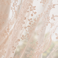Rideaux Transparents en Dentelle Florale Minimalistes Filtrant la Lumière pour Salon et Chambre à Coucher