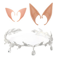 Accessoires de cosplay féerique pour fête d'Halloween, oreilles d'elfe lumineuses, décorations en caoutchouc pour adultes, vengeurs fantômes