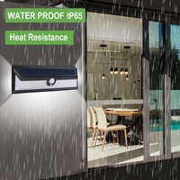 Lampes solaires murales de jardin OEM pour extérieur, 118 LED, étanches IP65, avec détecteur de mouvement, lumière du jour 6000K et design portable
