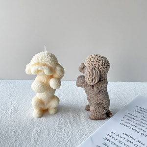 New Design Diy Handmade Making Animal Aromatherapy Plaster Molds <b>Standing</b> Teddy Dog Silicone Candle Mold - Product Image 6