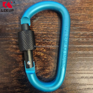 Mousqueton de sécurité en aluminium en forme de D avec ressort, attache porte-clés, anneau en D, crochet à ressort pour l'escalade - Product Image 4