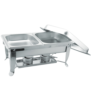 Chauffe-Plat Rectangulaire 9L en Acier Inoxydable à Prix Abordable pour Traiteur, Buffet et Restauration - Product Image 3