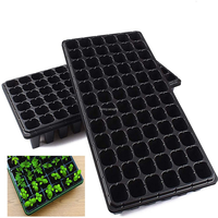 Plateau de semis 50 cellules en plastique noir boîte en carton PS formage sous vide plateau de pépinière en plastique 28 cellules profondes plateaux et couvercles de pépinière Support