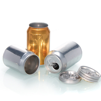 Boîtes de bière et de cola en aluminium cylindriques imprimées sur mesure, 180 ml, 200 ml, 250 ml, 330 ml, en vrac