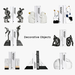Figurine en céramique noire et blanche, style Art déco, en forme de <span class=keywords><strong>lapin</strong></span>, serre-livres, décoration pour la maison, salon, bureau, décoratif - Product Image 3